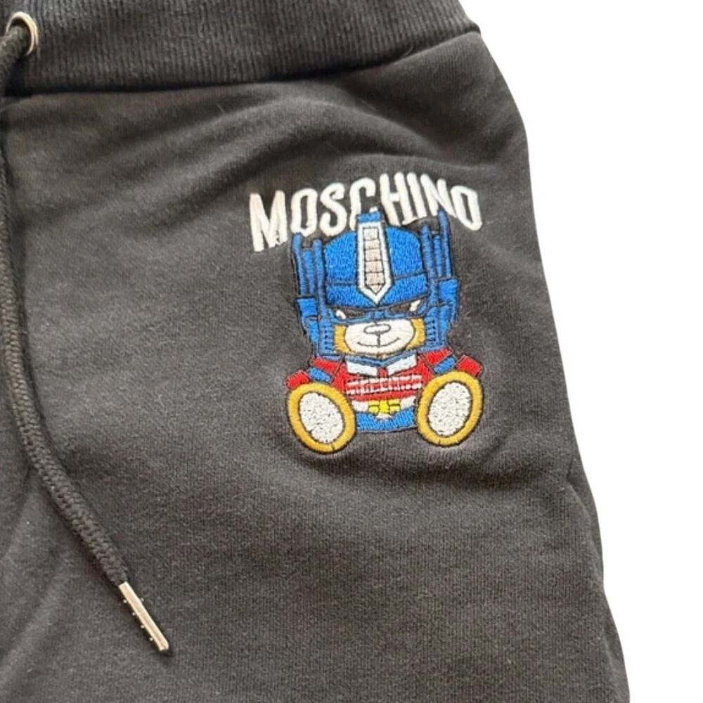 $350 Moschino Womens Charcoal Joggers Bear Patch Preloved S - Picture 2 of 2